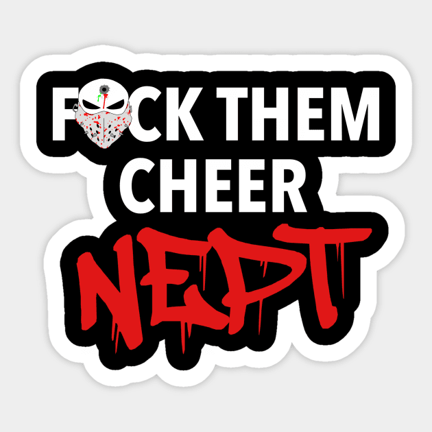 Cheer NEPT (Black) Sticker by theREALtmo